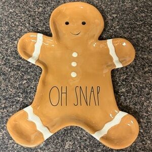 Rae Dunn OH SNAP Gingerbread Man Plate